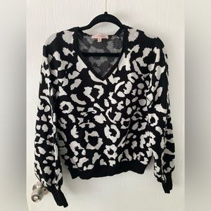 Philosophy Animal Print V-Neck Sweater